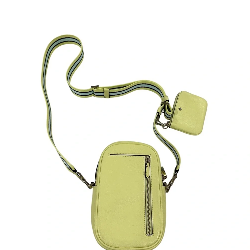 Kate Spade Rosie North South Zip Phone Crossbody  (Melon Rind/Neon Yellow) NWOT - Picture 6 of 7